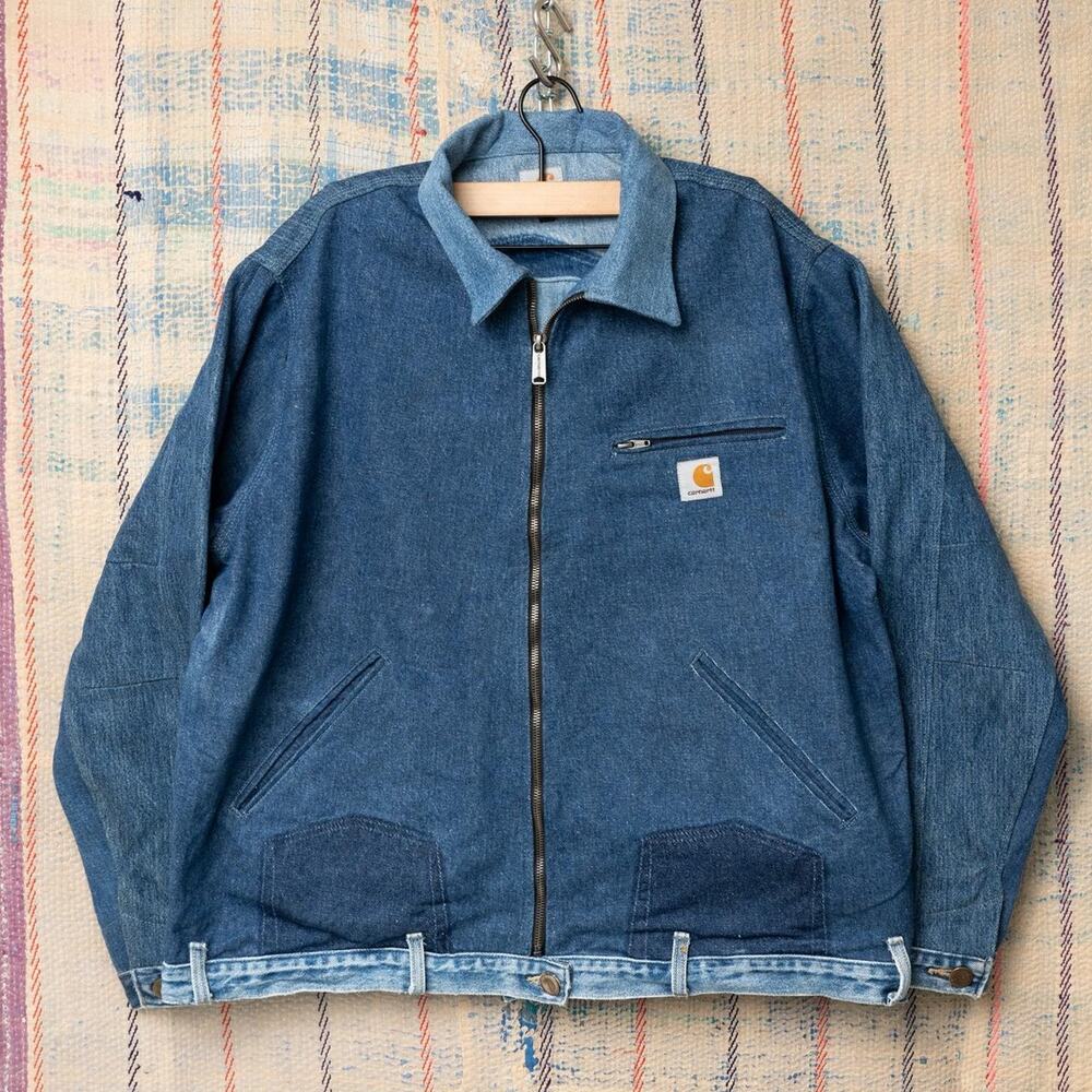 Custom upcycled carhartt detroit jacket